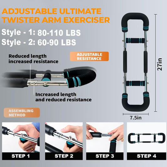 ✨ Adjustable U-Shaped Spring Arm Trainer — Three-in-One Full-Body Resistance Training! ✨