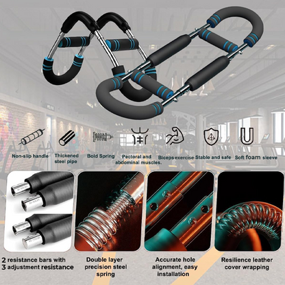 ✨ Adjustable U-Shaped Spring Arm Trainer — Three-in-One Full-Body Resistance Training! ✨