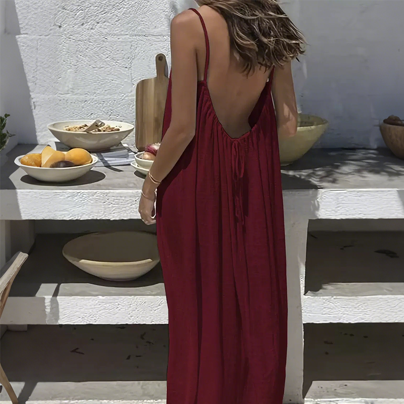 ✨ Women's Backless Spaghetti Strap Maxi Dress—Effortlessly Elegant for Summer! ✨
