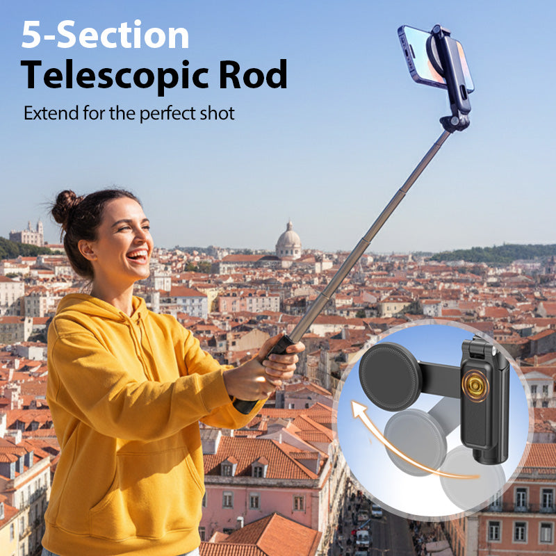 ✨ 3-in-1 Magnetic Selfie Stick Tripod — Professional-Grade Shooting Experience! ✨