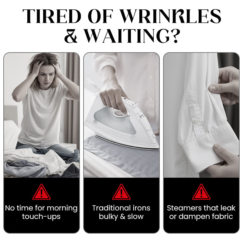 ✨ Instant Wrinkle Removal—1200W Foldable Handheld Steam Iron! ✨