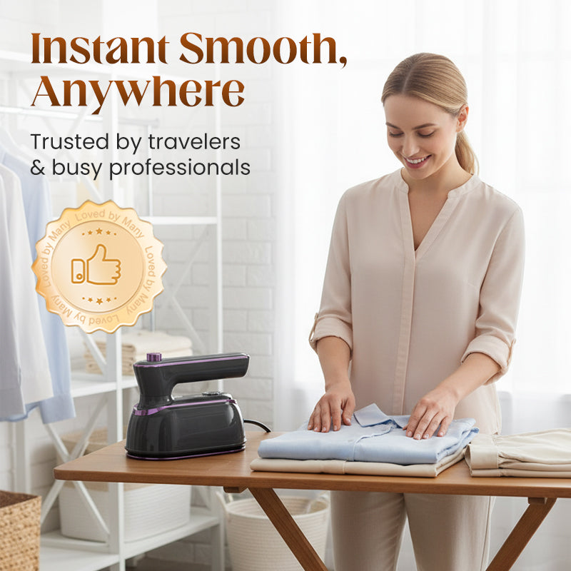 ✨ Instant Wrinkle Removal—1200W Foldable Handheld Steam Iron! ✨