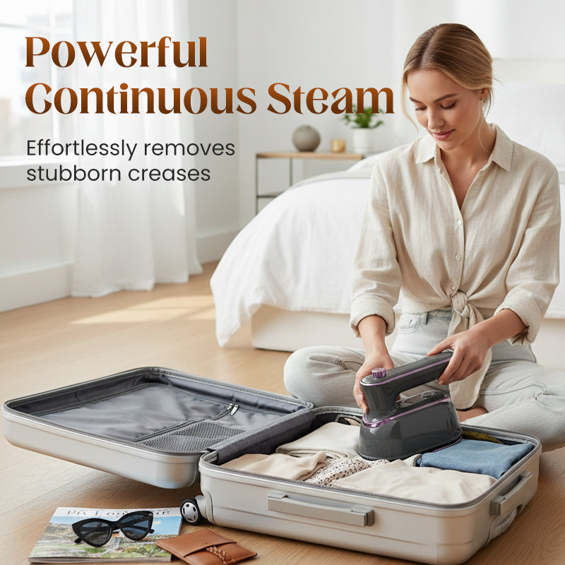 ✨ Instant Wrinkle Removal—1200W Foldable Handheld Steam Iron! ✨