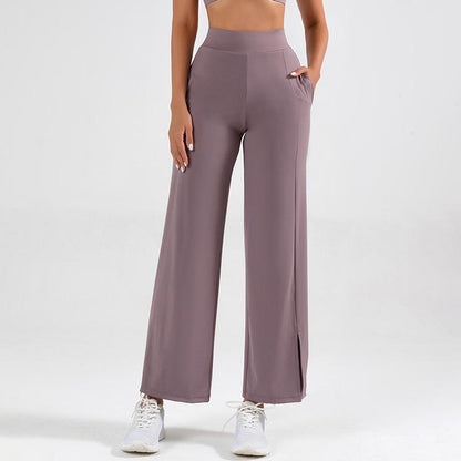 🎁Effortless comfort meets stylish flair—split-leg wide-leg yoga pants!