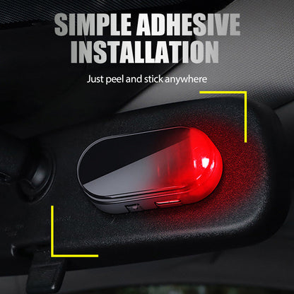 🥳2026 HOT SALE 🚗🌞 Solar Car Anti-Theft Light – solar + USB charged, auto-flashes at night. Realistic LED mimics active alarm – deters thieves without wiring. Heat-resistant, stick & go! 🛡️💡
