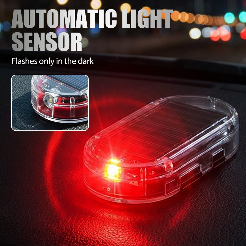 🥳2026 HOT SALE 🚗🌞 Solar Car Anti-Theft Light – solar + USB charged, auto-flashes at night. Realistic LED mimics active alarm – deters thieves without wiring. Heat-resistant, stick & go! 🛡️💡