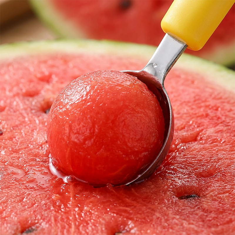 ✨ Elevate Your Fruit Preparation Game—The 3-in-1 Multi-Function Melon Ball Scoop & Carving Knife Set! ✨