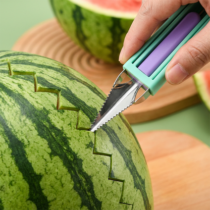 ✨ Elevate Your Fruit Preparation Game—The 3-in-1 Multi-Function Melon Ball Scoop & Carving Knife Set! ✨