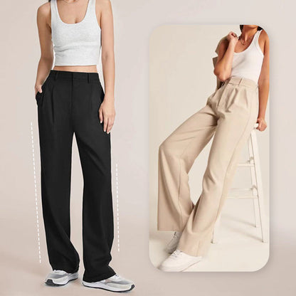👖50% OFF🎐Women's Smart & Casual High Waisted Straight Leg Work Trousers