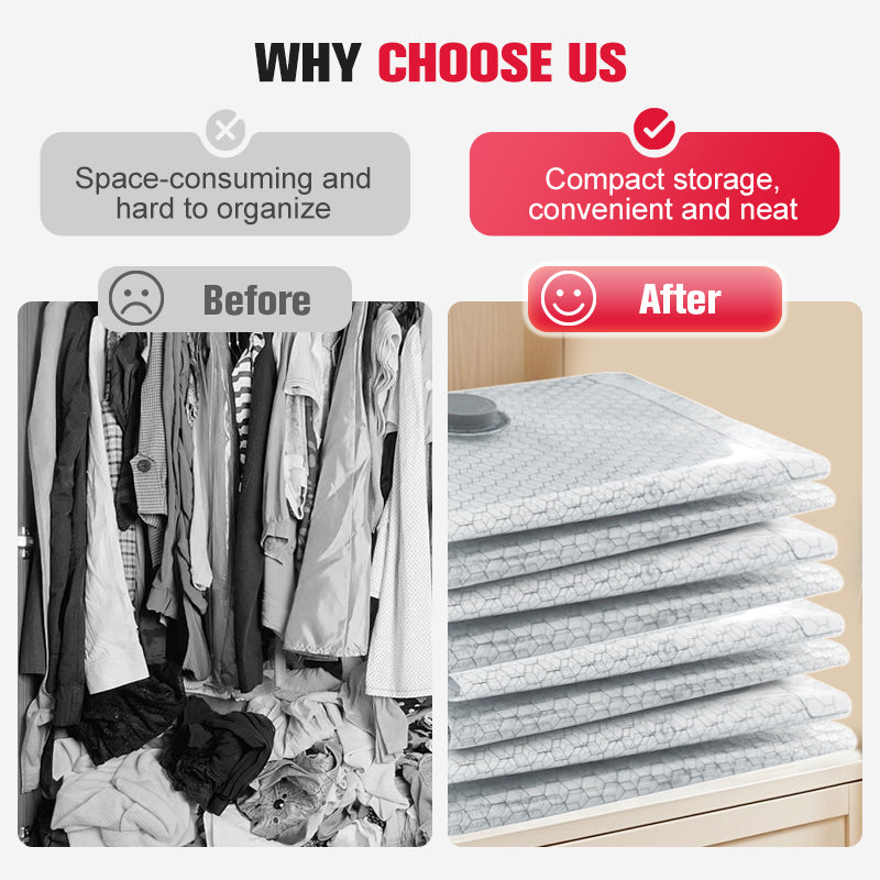 🗄️ Professional-grade vacuum storage bags—save 80% space, moisture-proof and humidity-resistant, a travel essential! 🗄️