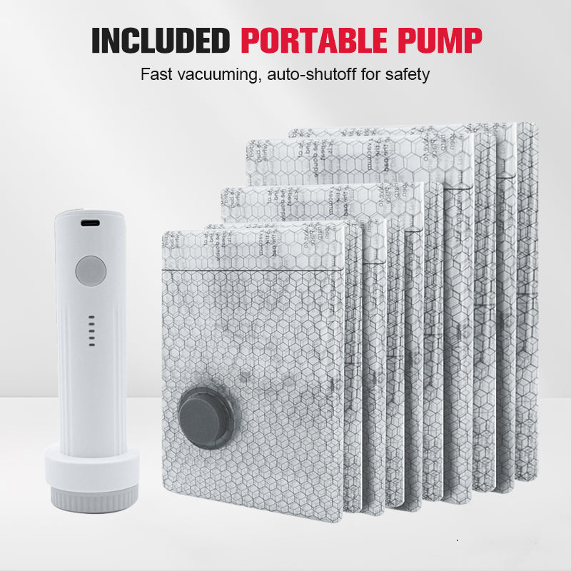 🗄️ Professional-grade vacuum storage bags—save 80% space, moisture-proof and humidity-resistant, a travel essential! 🗄️