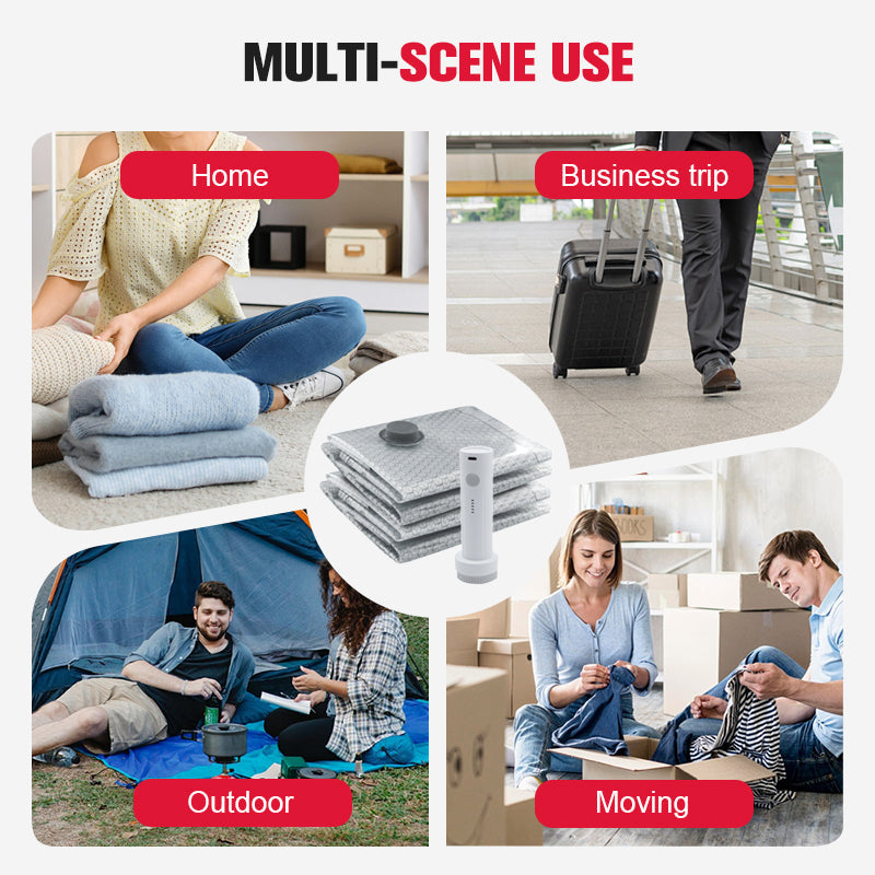 🗄️ Professional-grade vacuum storage bags—save 80% space, moisture-proof and humidity-resistant, a travel essential! 🗄️