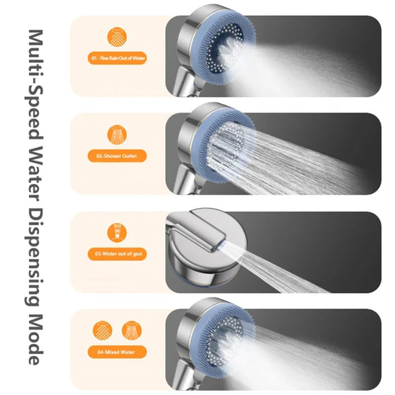 🚿 Ultra-High Pressure Handheld Showerhead — One-Touch Control, Dual Filtration, Powerful Water Flow! 🚿