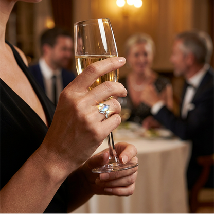 ✨💍 Buy 1 Get 1 Free 🔥 Geometric Oval Moonstone Ring with Zirconia Accents – Mystical, Sparkling & Timelessly Elegant! 🌙✨