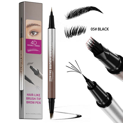 💕50% OFF NOW! 2-in-1 4D Hair-Like Liquid Brow Pen, Waterproof Double-Ended Eyebrow Pen for Natural Microblading Eyebrows