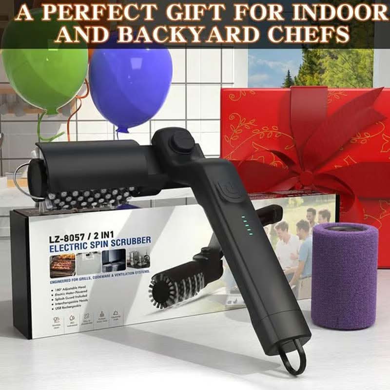 ✨ Cordless Electric BBQ Brush Cleaner! ✨