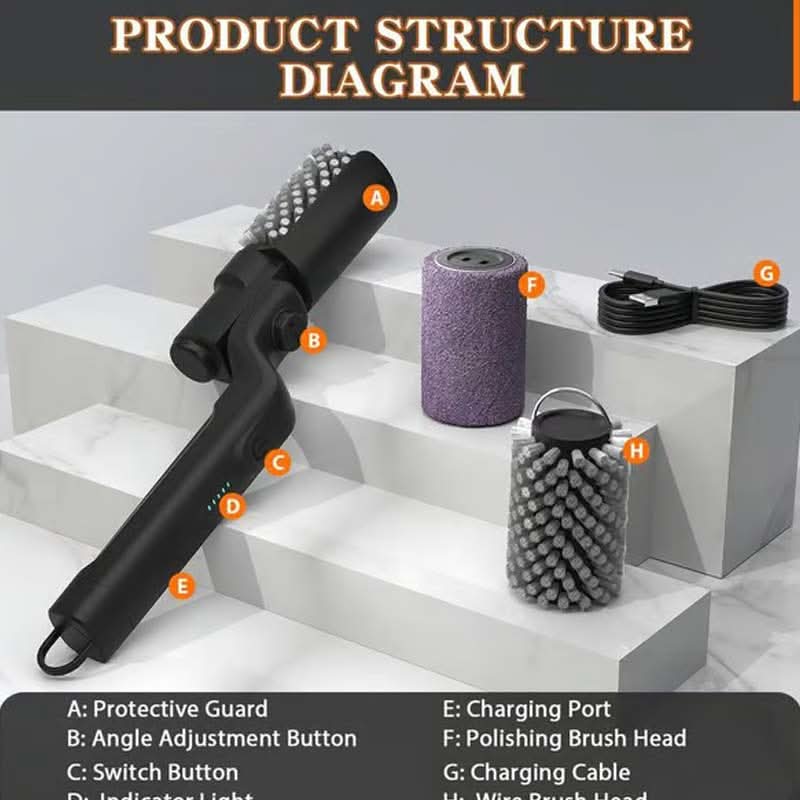 ✨ Cordless Electric BBQ Brush Cleaner! ✨