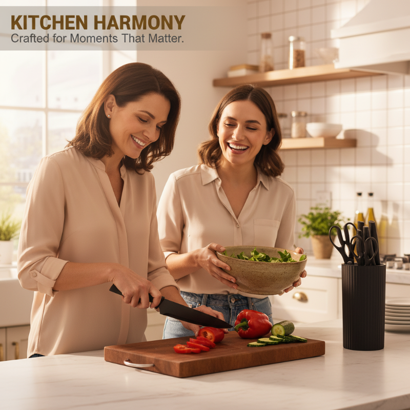 ✨Modern 7-in-1 Kitchen Knife & Scissors Set