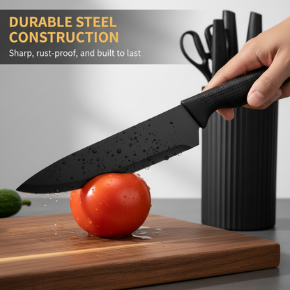 ✨Modern 7-in-1 Kitchen Knife & Scissors Set