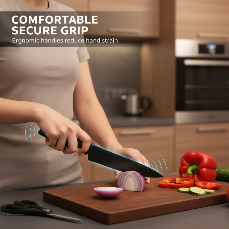 ✨Modern 7-in-1 Kitchen Knife & Scissors Set