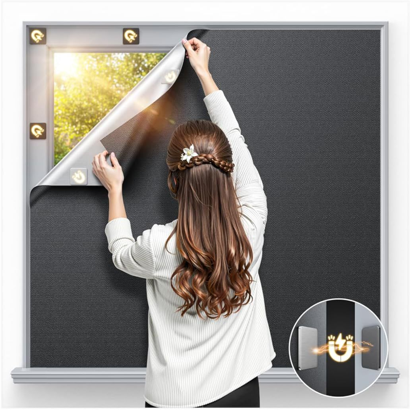 🔥Reusable Magnetic Blackout Curtain