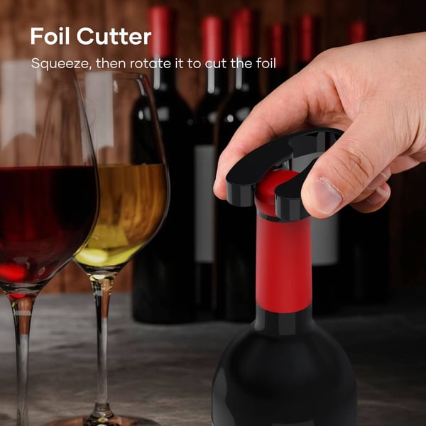 🍾 50% OFF! 🍷 Cordless Electric Corkscrew Set – USB Rechargeable, Automatic Rotation & Ergonomic Design for Gifts ✨