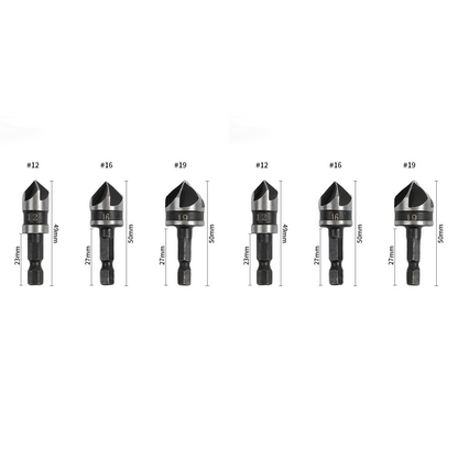 ✨ High-Carbon Steel Countersink Drill Bit Set — Precision Drilling for Wood and Metal! ✨