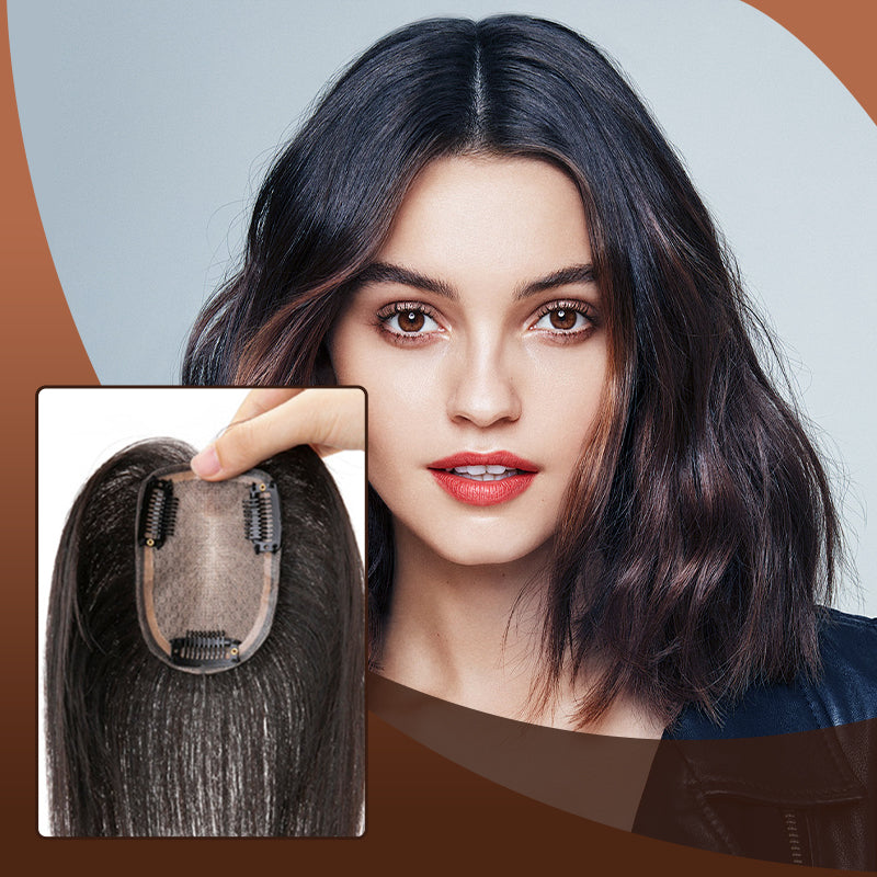 ✨ Natural Black Hairpiece — Conceal thinning hair and regain your confident style! ✨