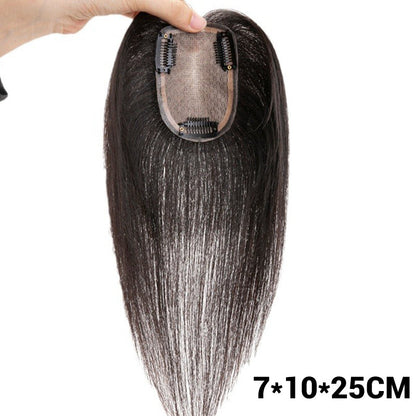 ✨ Natural Black Hairpiece — Conceal thinning hair and regain your confident style! ✨