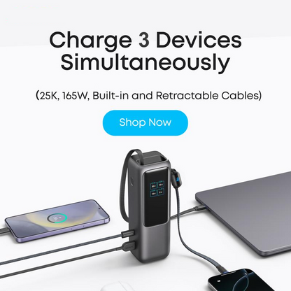📢📢50% OFF !!!⏰🔥Portable Charger with Built-in Cable⚡