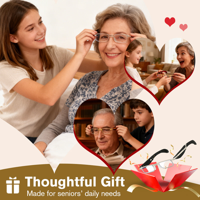 📢📢50 %  OFF !! ⏰Foldable Anti-Blue Light Reading Glasses with Case