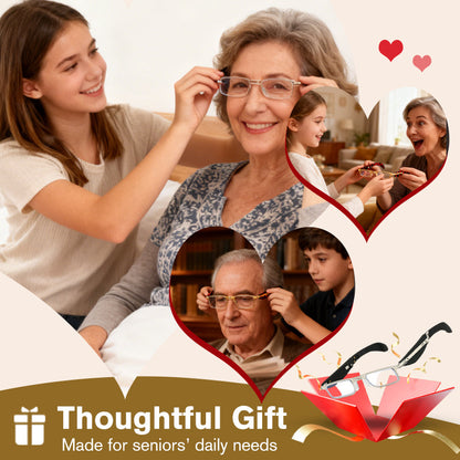 📢📢50 %  OFF !! ⏰Foldable Anti-Blue Light Reading Glasses with Case
