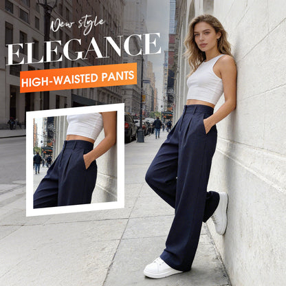 💝New Style✨Women's High Waisted Straight Leg Work Trousers , Smart & Casual Look for Office and Beyond