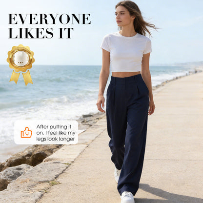 💝New Style✨Women's High Waisted Straight Leg Work Trousers , Smart & Casual Look for Office and Beyond