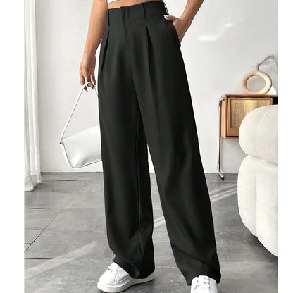 💝New Style✨Women's High Waisted Straight Leg Work Trousers , Smart & Casual Look for Office and Beyond