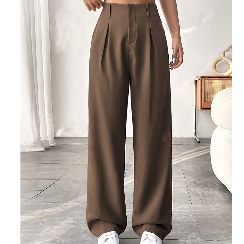 💝New Style✨Women's High Waisted Straight Leg Work Trousers , Smart & Casual Look for Office and Beyond