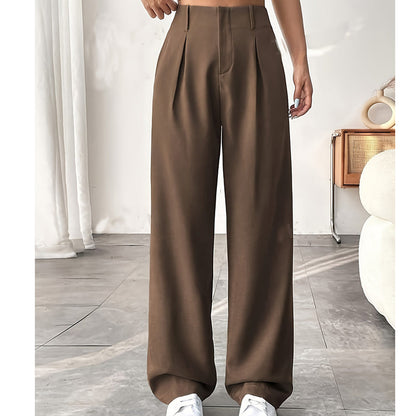 💝New Style✨Women's High Waisted Straight Leg Work Trousers , Smart & Casual Look for Office and Beyond