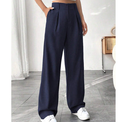 💝New Style✨Women's High Waisted Straight Leg Work Trousers , Smart & Casual Look for Office and Beyond