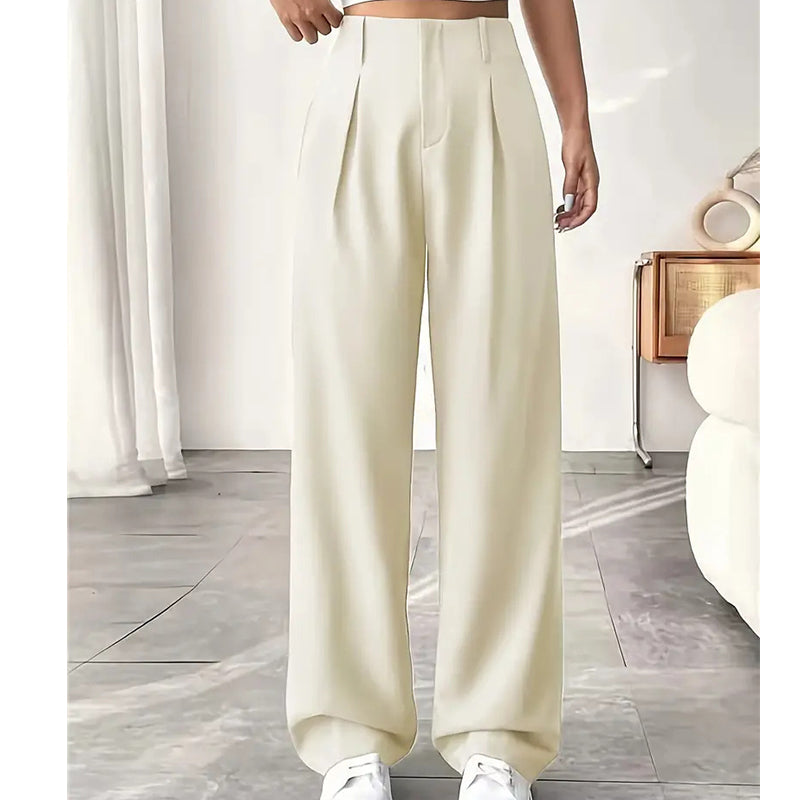 💝New Style✨Women's High Waisted Straight Leg Work Trousers , Smart & Casual Look for Office and Beyond