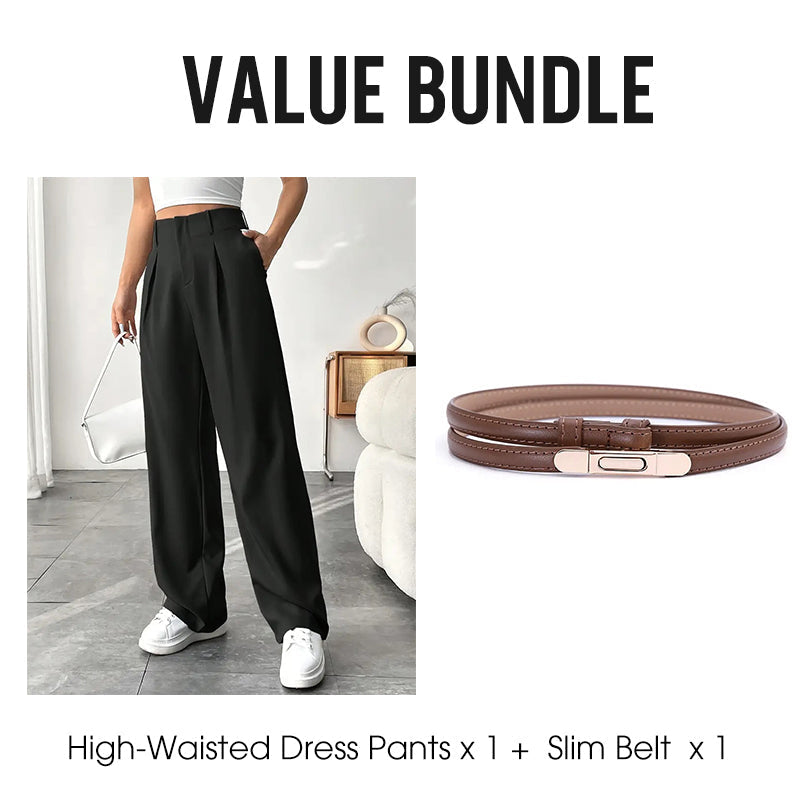 💝New Style✨Women's High Waisted Straight Leg Work Trousers , Smart & Casual Look for Office and Beyond