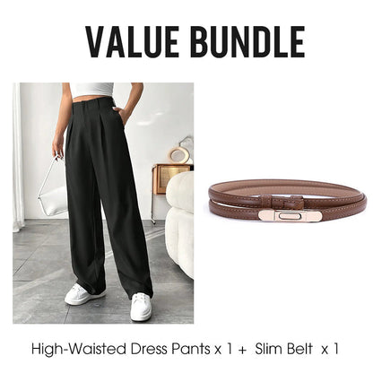 💝New Style✨Women's High Waisted Straight Leg Work Trousers , Smart & Casual Look for Office and Beyond
