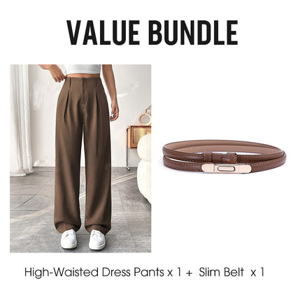 💝New Style✨Women's High Waisted Straight Leg Work Trousers , Smart & Casual Look for Office and Beyond