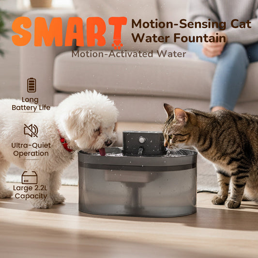 ✨Smart Motion-Sensing Cat Water Fountain