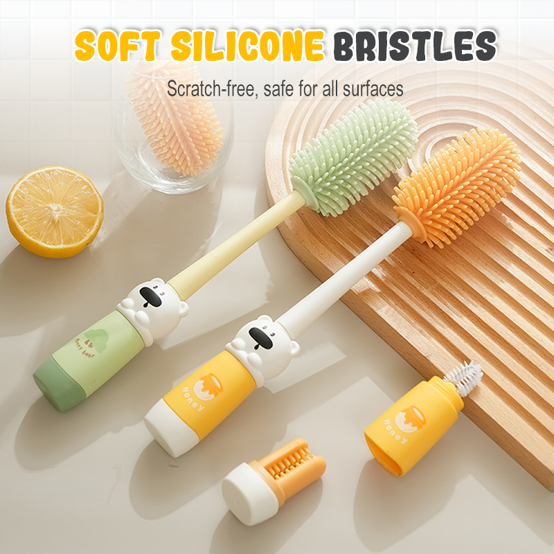 ✨4-in-1 Silicone Bottle Cleaning Brush with Long Handle