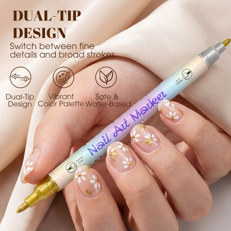 ✨Dual-Tip Nail Art Marker Pen Set