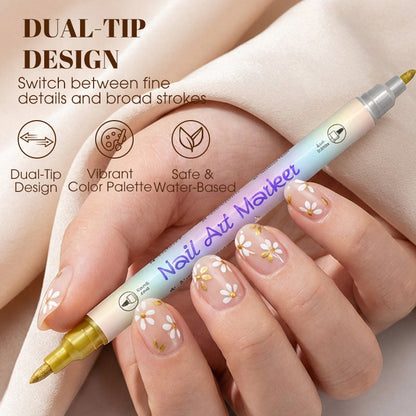 ✨Dual-Tip Nail Art Marker Pen Set