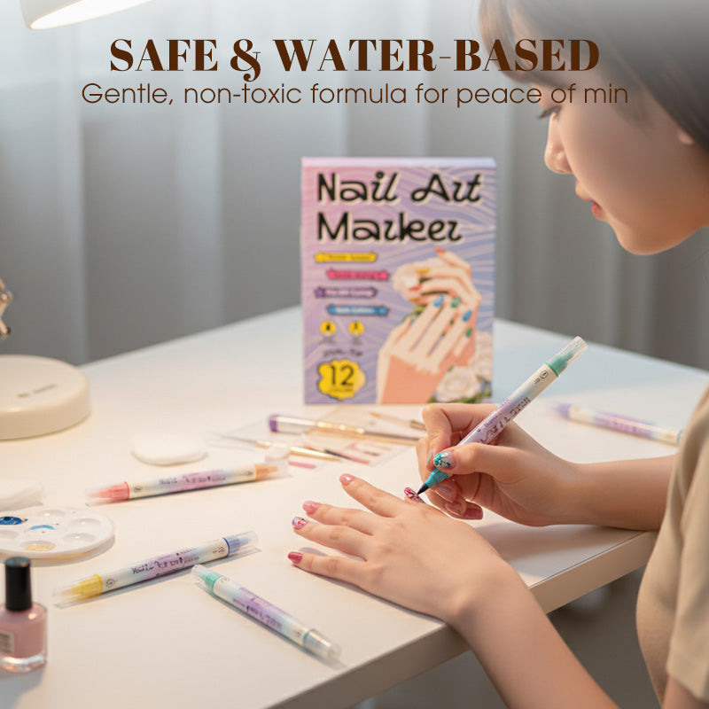 ✨Dual-Tip Nail Art Marker Pen Set