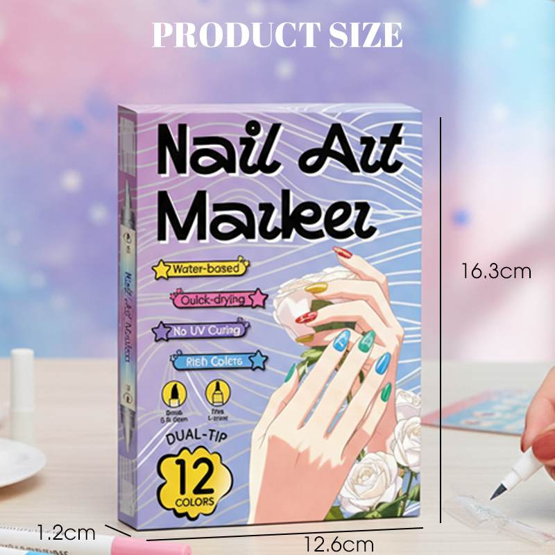 ✨Dual-Tip Nail Art Marker Pen Set