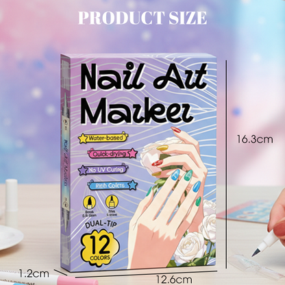 ✨Dual-Tip Nail Art Marker Pen Set