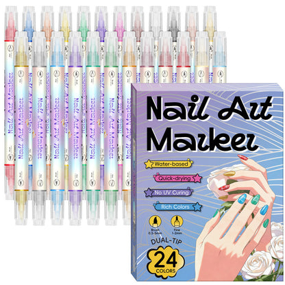 ✨Dual-Tip Nail Art Marker Pen Set